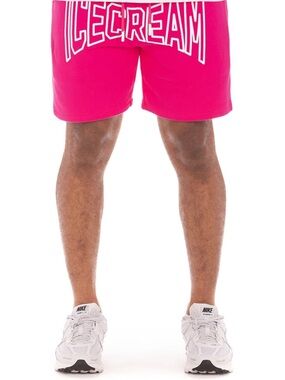 ICECREAM-Shot Cotton French Terry Sweat Shorts
